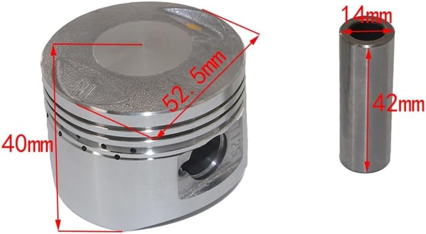 Motorcycle Parts LF110 125cc Engine Piston Kit 52.4mm Piston 13mm Pin Piston Ring Set Fit For Bike Quads Go Kart(Gasket)