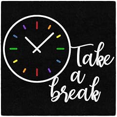Flagship Carpets Take A Break Childrens Time Clock Classroom Entryway or Home Door Mat or Small