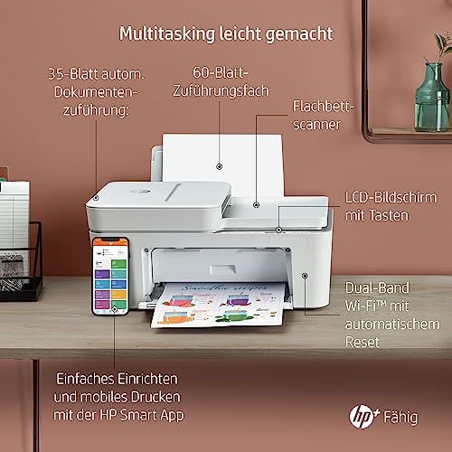 HP DeskJet 4120e Multifunktionsdrucker, 6 Monate gratis drucken mit HP Instant Ink inklusive, HP+, Drucker, Kopierer, Scanner, Mobiler Faxversand, WLAN, Automatische Dokumentenzuführung – Bild 6