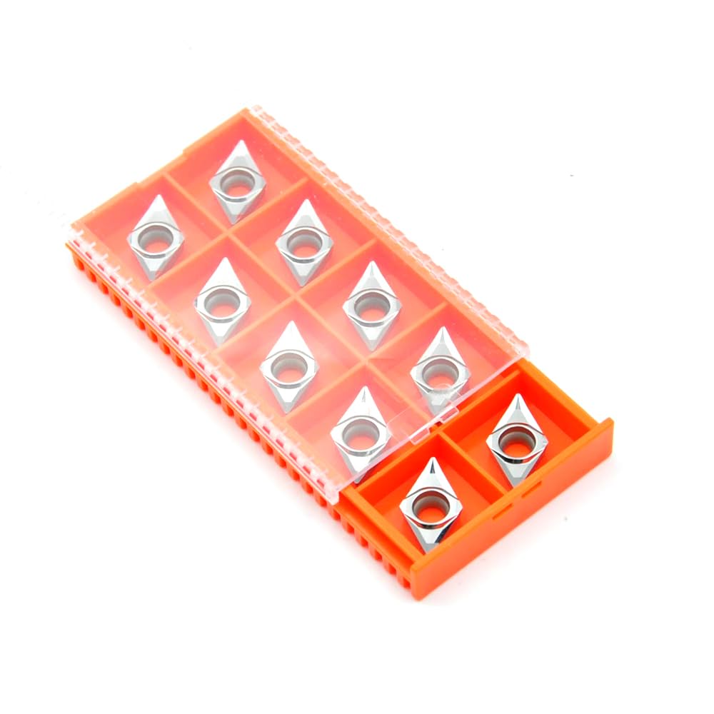Carbide Inserts for Aluminum DCGT32.51 Dcgt11t304-AL Finish to semi-Finish Machining of Non-Ferrous Metal, 10 PCS