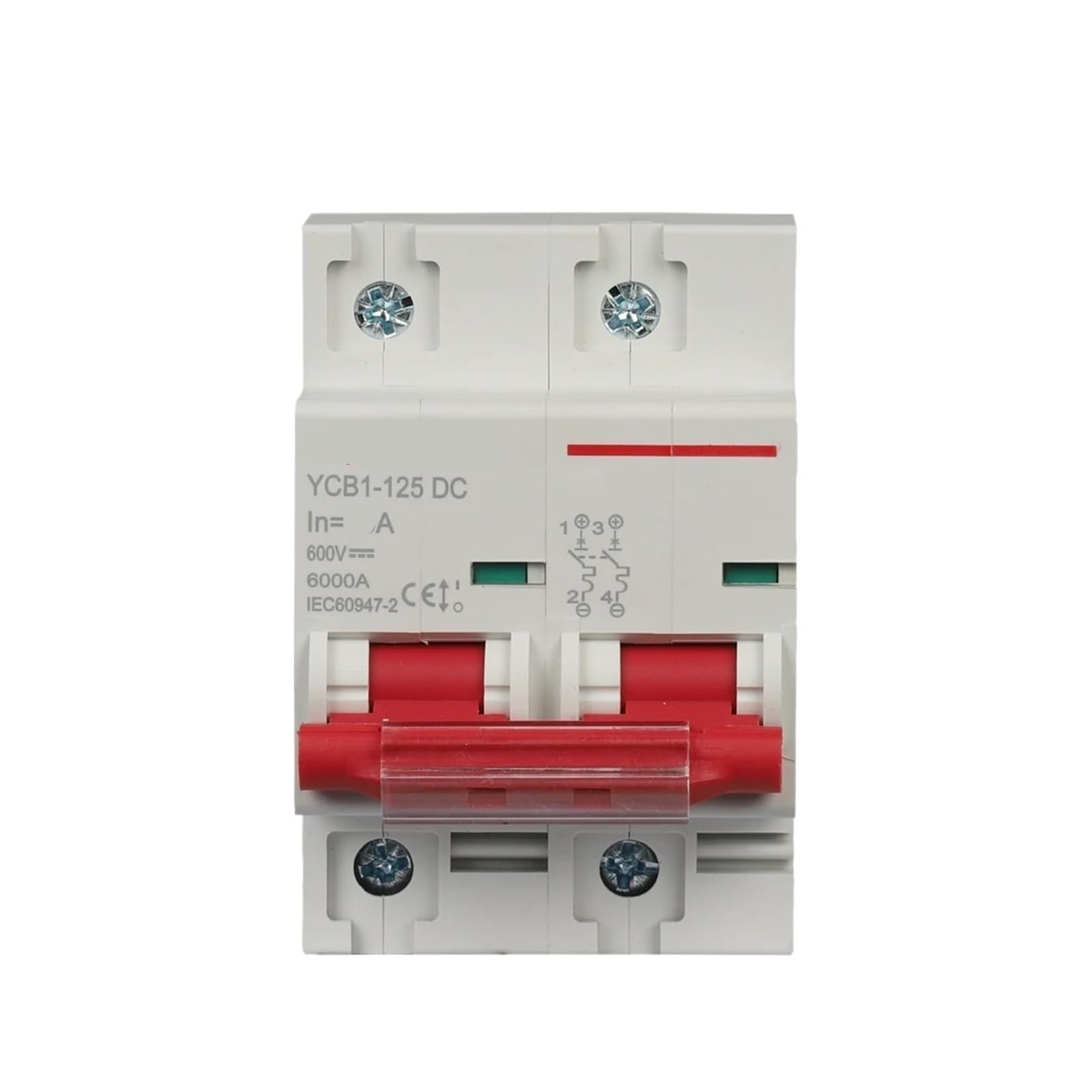 Disjoncteur 2P DC 600V protégeant batterie et onduleur - 6