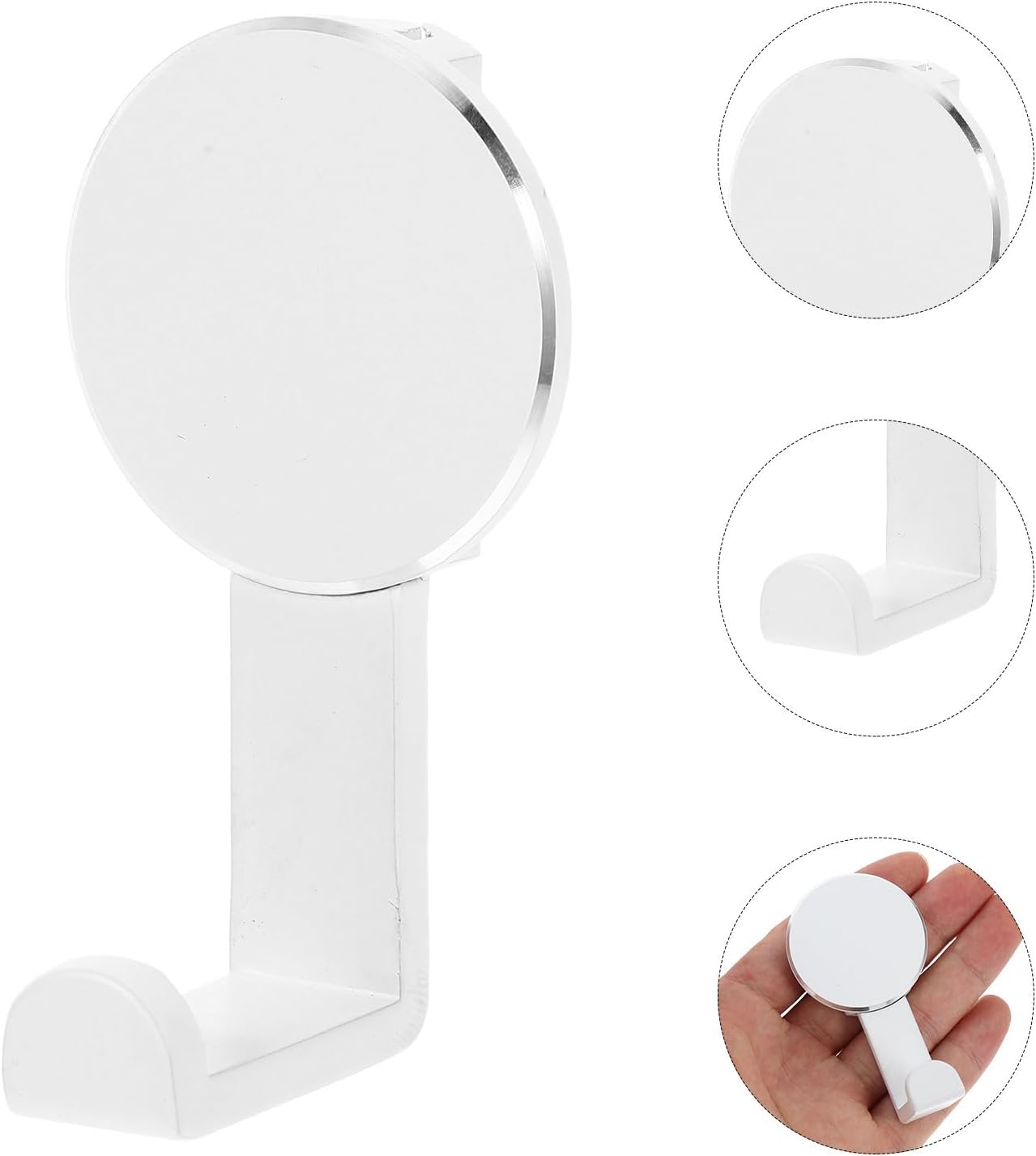 Gadpiparty Wall Mounted Utensil Hooks, Aluminum Alloy, Waterproof, White