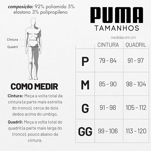 PUMA Cueca Boxer Sem Costura Microfibra de Poaliamida Cós Elástico 40MM Cueca Box Masculina Adulto,