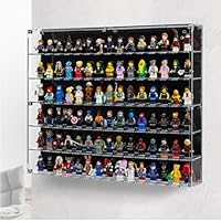 WICKED BRICK Wall-Mounted Tiered Display Case for 90 LEGO® Minifigures – Premium Acrylic Display with Clear Front Panel | Display Only – Minifigures Not Included