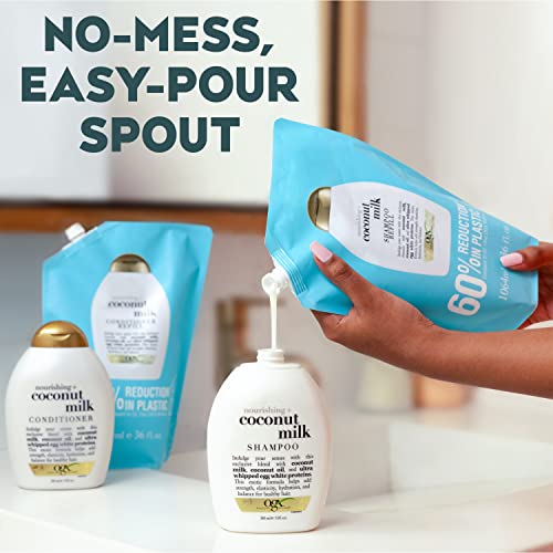 Ogx Nourishing + Coconut Milk Conditioner Refill Pouch For Strong Healthy-Looking Hair, 36 Fl Oz #TOP5