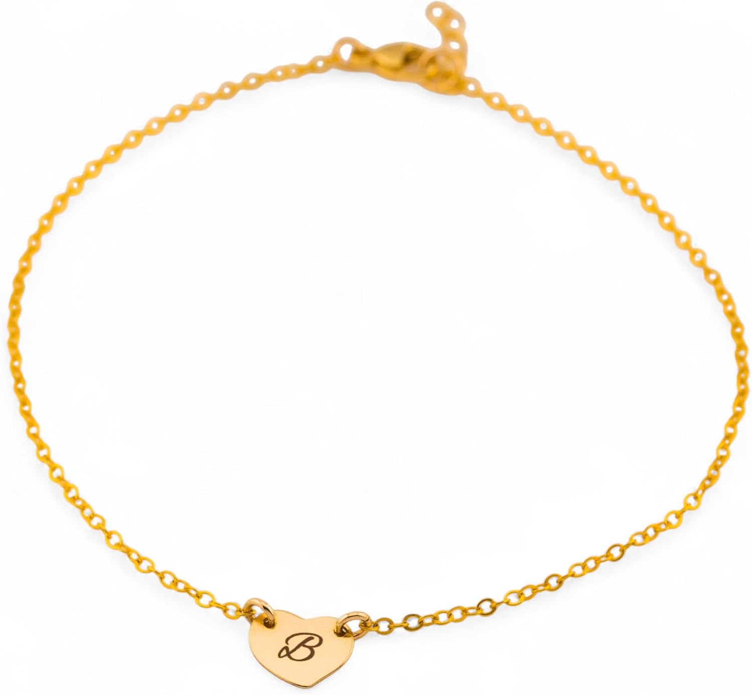 HotMixCold Custom Heart Charm Anklet, Lovely Personalized Initial Jewelry - Image 5