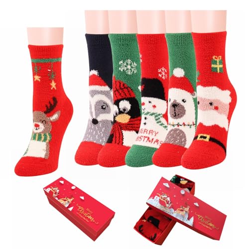 Image of Women Crew | 4 Pairs Smiley Face Print Red Heart Preppy Design Fruit Graphic Cute Girls Cotton Socks | US 6-8