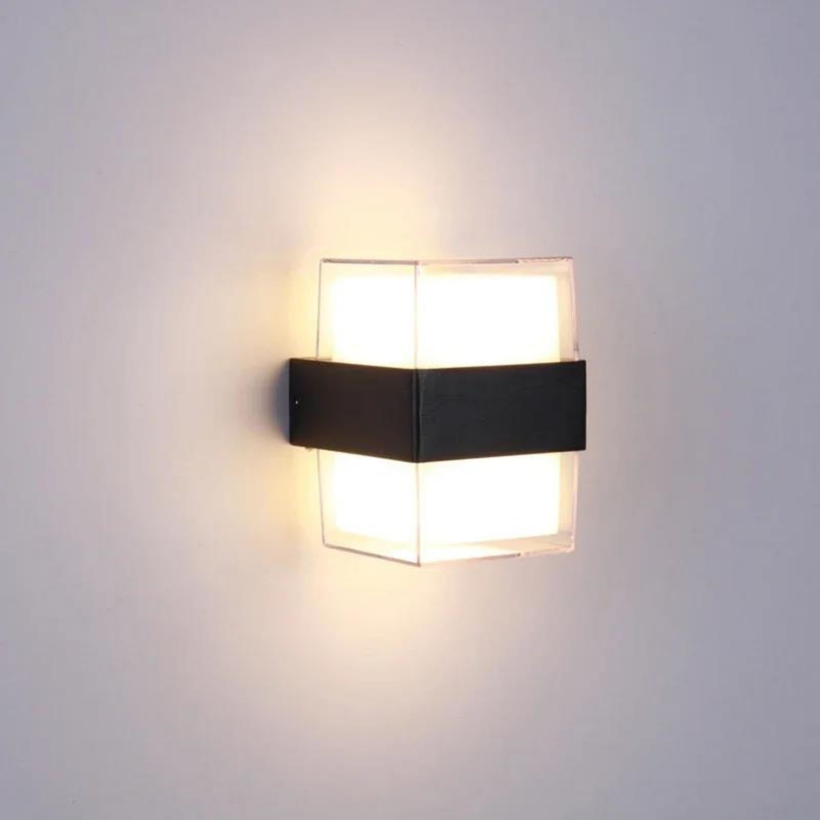 Zewnętrzna wodoodporna lampa ścienna LED Nordic Smart App Wifi Pilot Tuya Pokój z graffiti Dekoracja domu Oświetlenie wewnętrzne RGB,Warm light