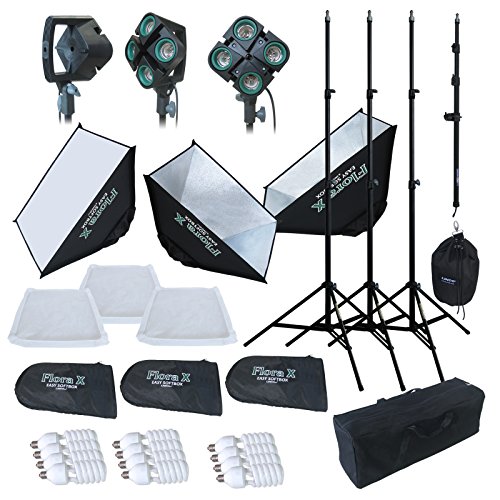 Linco Lincostore 2000 Watt Continuous Photography Video Studio 3 Softbox Boom Stand Digital Video Hair Lighting Am111 - #TOP1