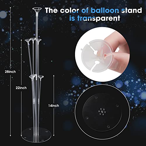 4 Sets Balloon Stand Kits, Balloon Sticks Holder with Base for Table Graduation Birthday Baby Shower Gender Reveal Party Decorations - Image 4