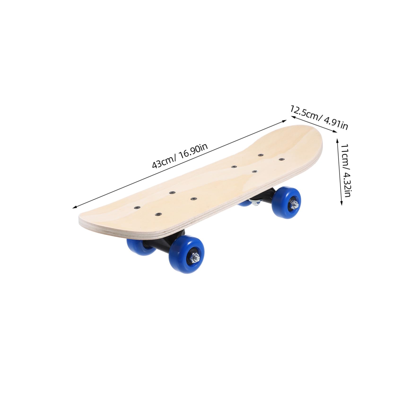 Happyyami Blank Skateboard Deck Double Tail Wooden Skateboard for Maple Art Canvas Unfinished DIY Painting Versatile Home Decor and Creative Replacement Decor