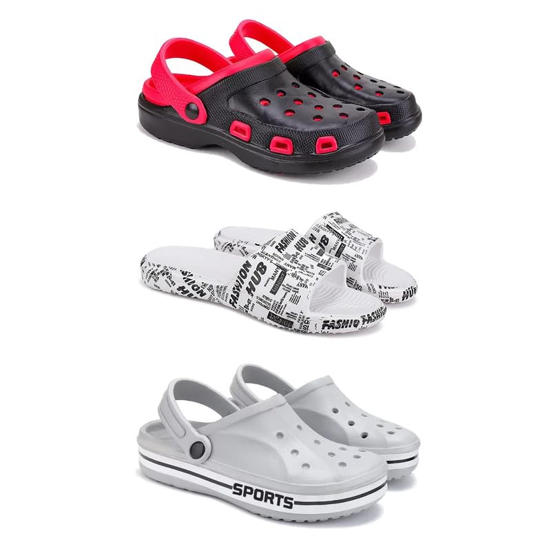 Lightweight Classic Clogs || Sandals with Slider Adjustable Back Strap for Men-Combo(3)-3017-3104-3067-image-35