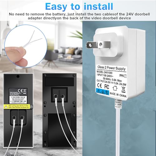 image for Ousaly 24V DC Power Adapter,110V-240V AC to DC 24V Transformer for C W