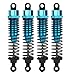 RC Car Shock Damper, 1/10 Shock Damper 90mm/3.5in Aperture 4PCS Shock Damper, RC Shock Absorber RC Damper Set with Springs for 1/10 RC Crawler (Blue)