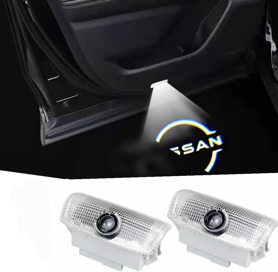 Door Logo Light For Nissan Patrol New Emblem Bright Glass Welcome Projector Puddle