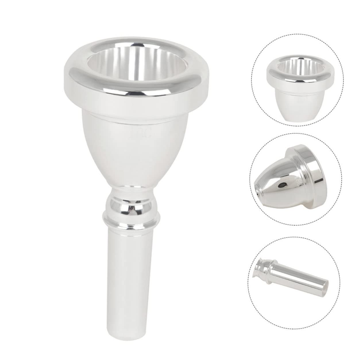 Abaodam per Tuba Sostituzione Argento Placcato Accessorio Musicale Compatto e Leggero per Scuole Concerti e Pratiche Bandistiche
