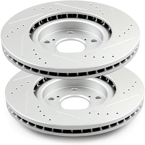 Miniatura 35 de SCITOO Juego de 2 frenos de freno ranurados traseros para Chrysler Town & Country, 08-16 para Dodge Grand Caravan, 09-13 para Dodge Journey, 12-15