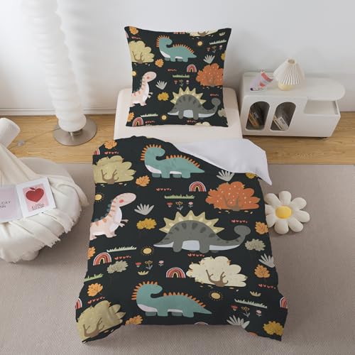 DJDEA Bettwäsche Jungen Dino Weich Mikrofaser, Atmungsaktiv 2-teiliges...