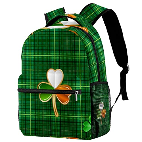 Sac à dos St. Patrick's Day vert trèfle pour le collège et les sorties