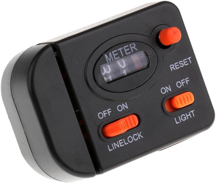 Fishing Line Counter Depth Finder for Night Fishing 99.9m, Great for Raft and Boat Fishing, Plastic Material, Size 6.7 x 5cm x 2.5cm