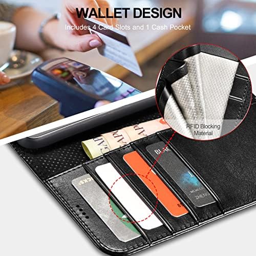 TRUNYEE Wallet Case for Samsung Galaxy A53 5G, Premium Protective PU Leather Folio Flip Cover with RFID Blocking Card Slot [TPU Shell] Kickstand, Compatible with Samsung Galaxy A53 6.5" (Black)