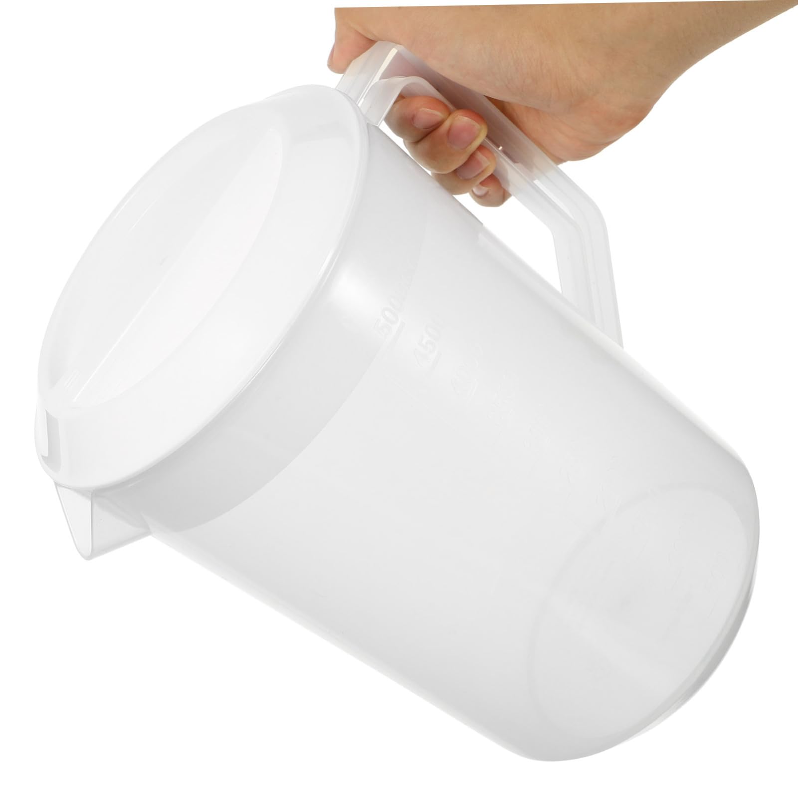 Kunststoff Wasserkrug mit Große Kapazität Kaltwasserkanne Bpa Frei Lebensmittelecht mit Deckel Hitzebeständig für Saft Eisgetränke und Milch Wiederverwendbar