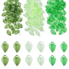 600pcs-13x8.5x1.5~2mm-transparent acrylic leaf charms
