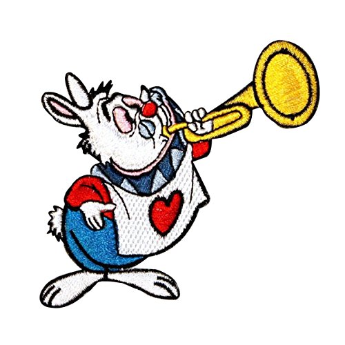 The White Rabbit Patch Disney Alice in Wonderland Character Iron On Applique