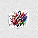 20 Handmade Colorful Music Staff Stickers Glossy Stickers for Journals, Scrapbooks, Laptops & Crafts