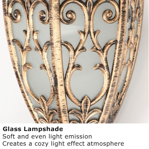 Lanternes murales extérieures vintage au design industriel noble pour porte - 7