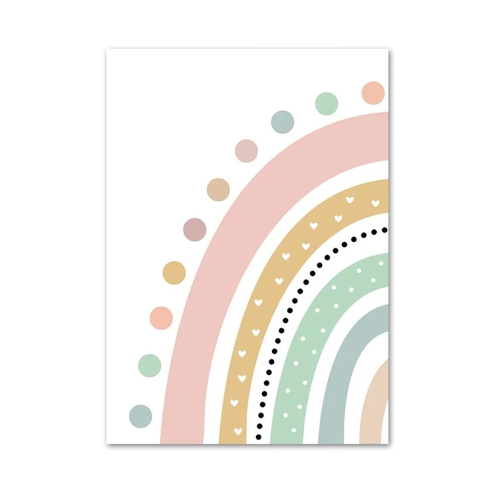 Xenite C Wall Art Anvas Prints Pink Mountain Sun Rainbow Bohemian Nursery Nordi Posters No Frame Wall Art Anvas Painting Pictures For Kids Room(,30X40cm)