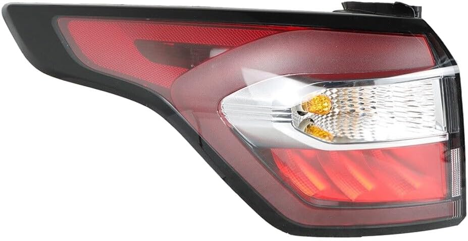 Tail Light Assembly Left Driver Side Red Clear Brake Lamp with Bulb for Ford for Escape S Plus/SE/Titanium/Trend Advance 17-19 & SEL 18-19 Bulbs 10.24Inch-Item Height TL479893DT