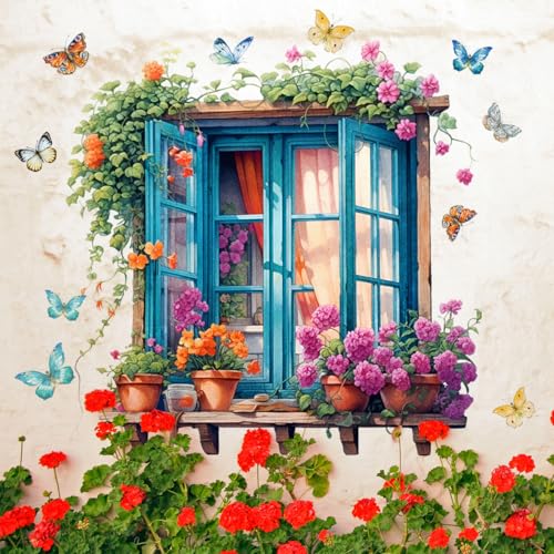 Vinilo Decorativo Mariposas Azul Oscuro 30x60 cm Pack 2 miniatura 1