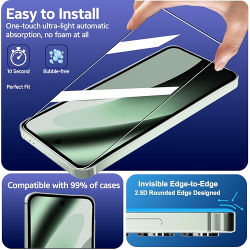 Image of Czartech Military-Grade Tempered Glass for Google Pixel 10A | Google Pixel 9A (Transparent) Full Screen Coverage with Easy Installation Kit (Pack of 1)