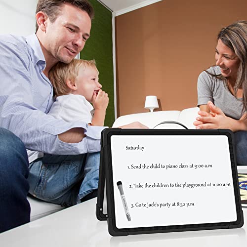 Image of Small Dry Erase White Board Double-Sided Magnetic Portable White Board Desktop Foldable Tabletop Whiteboard Easel for Home, Office, Classroom