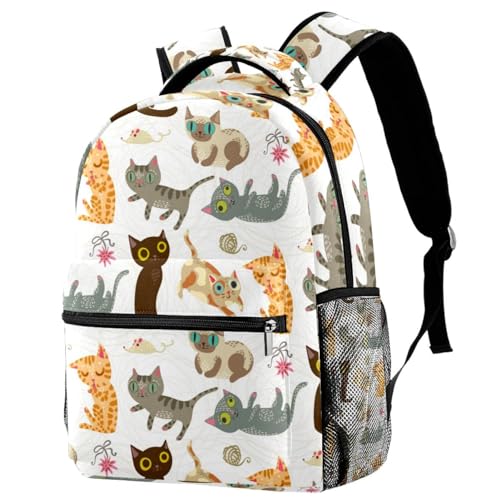 Sac de voyage décontracté motif chat pour les sorties de l'ado