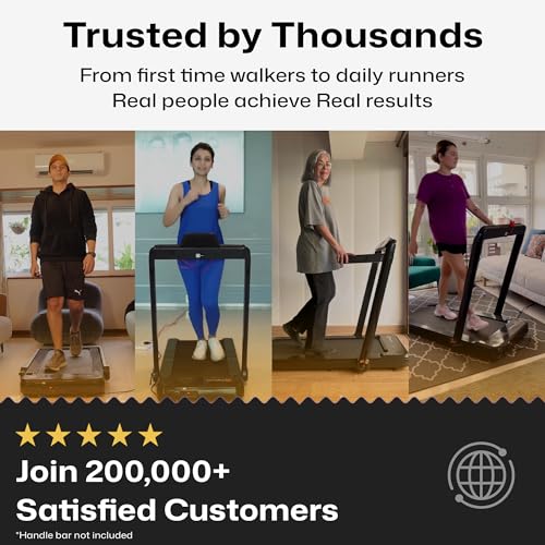 Image of Flexnest Flexpad EZ 3HP Walking Pad Treadmill for Home Use | Compact Ultra-Slim | Smart Bluetooth App + Remote | Shock Absorption | LED Display | 9% Incline | 100kg Capacity