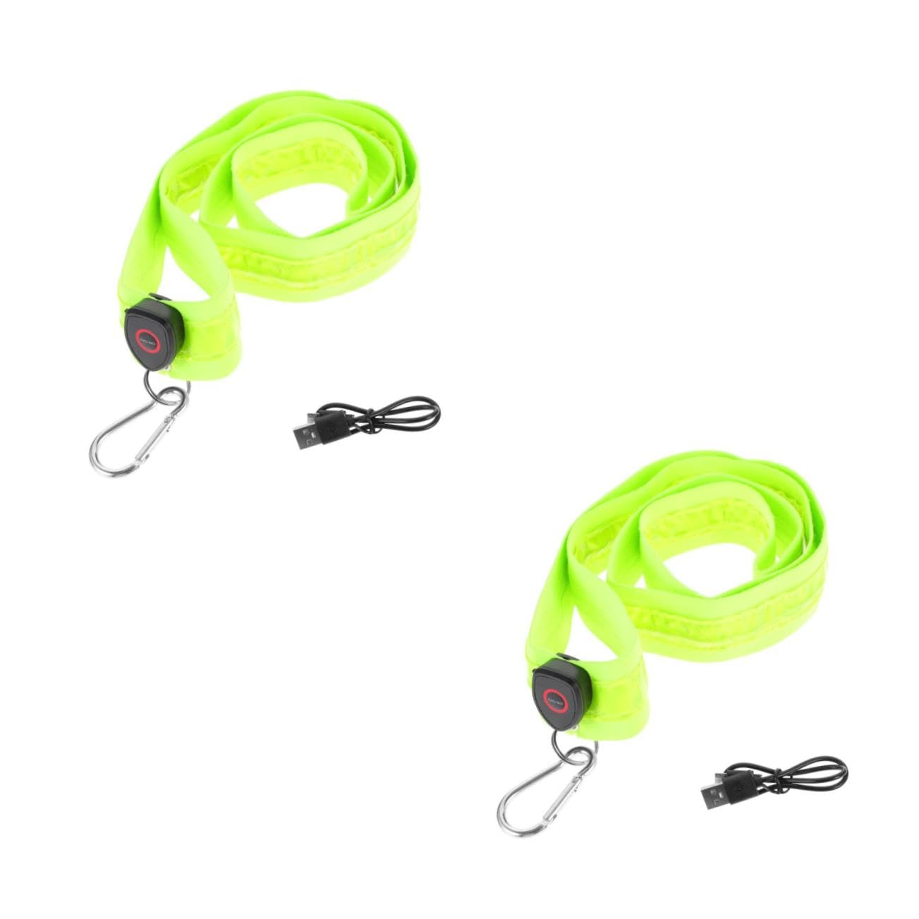 BESTonZON Bretelles croisées Lumineuses Lumière LED Ceinture LED Brassard de Course à Pied lumières LED Bande LED bandoulière LED en Cours d'exécution bandoulière LED rougeoyante Nylon Vert