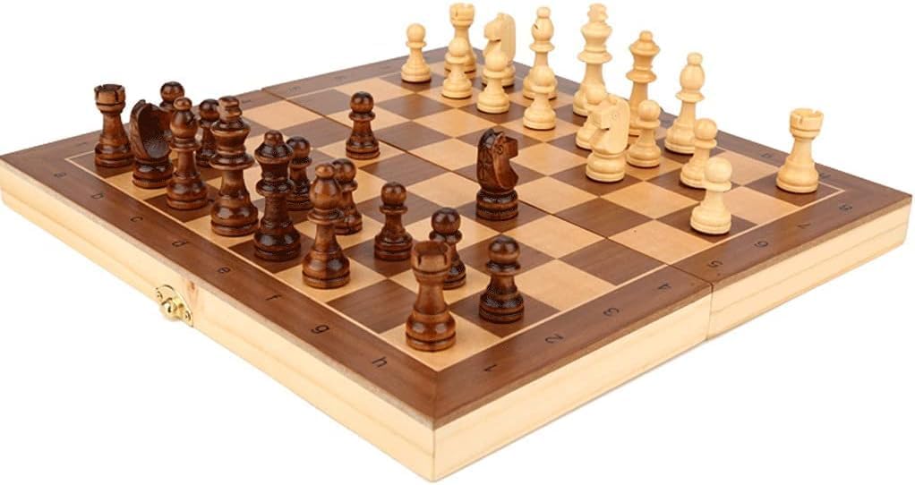 WIKIGO Wooden Folding Chess Set | Chess Board Game | Family Board Games for Adults and Kids | Board Games for Brain Development | Foldable Chess Board | 16x16 (B0CBKNB1GT) Amazon Price History, Amazon Price Tracker