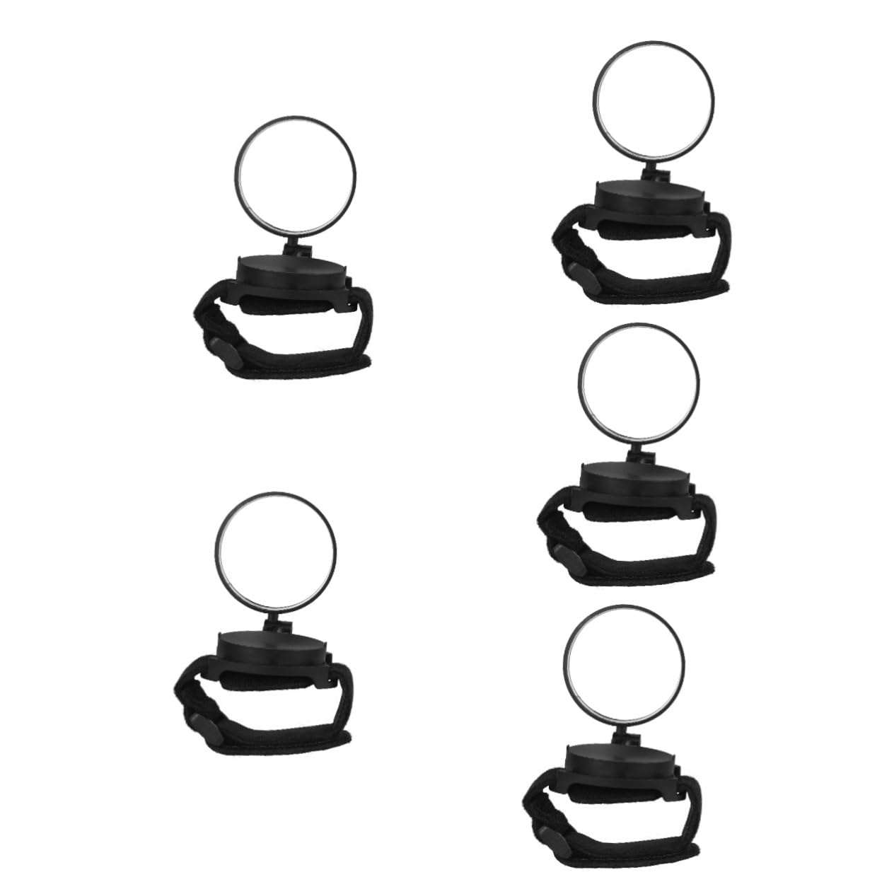 Mipcase 5pièces Rétroviseur De Vélo à Dragonne Miroir Arrière Pour Cyclistes Design Compact Et Rotatif Sécurité Améliorée Pour Sorties Nocturnes
