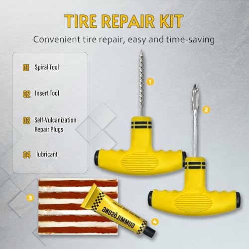 Image of Car Jack Kit, Scissor Jack Kit 2 Ton (4409 lbs),Tire Changing /Repairing Kit with Lug Wrench,Suitable for Sedan, Coupe, SUV, MPV and Most Cars