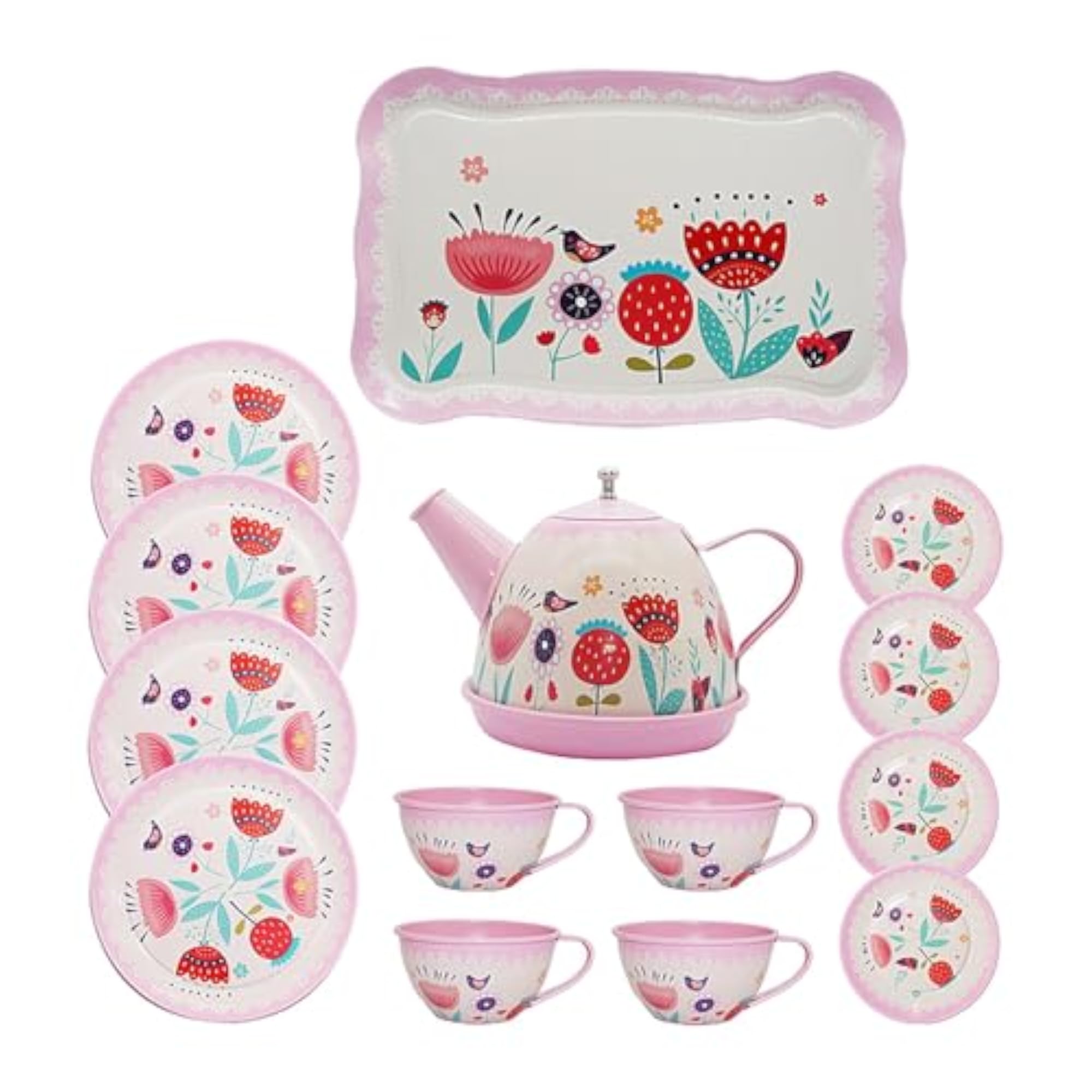 Little Girl Tea Party Set with Tray