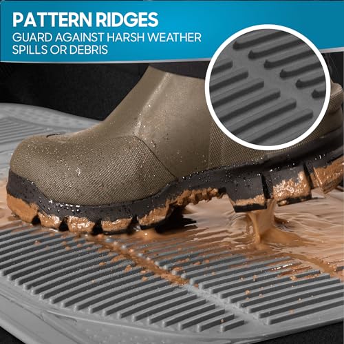 image for BDK Original ProLiner 3 Piece Heavy Duty Front & Rear Rubber Floor Mat