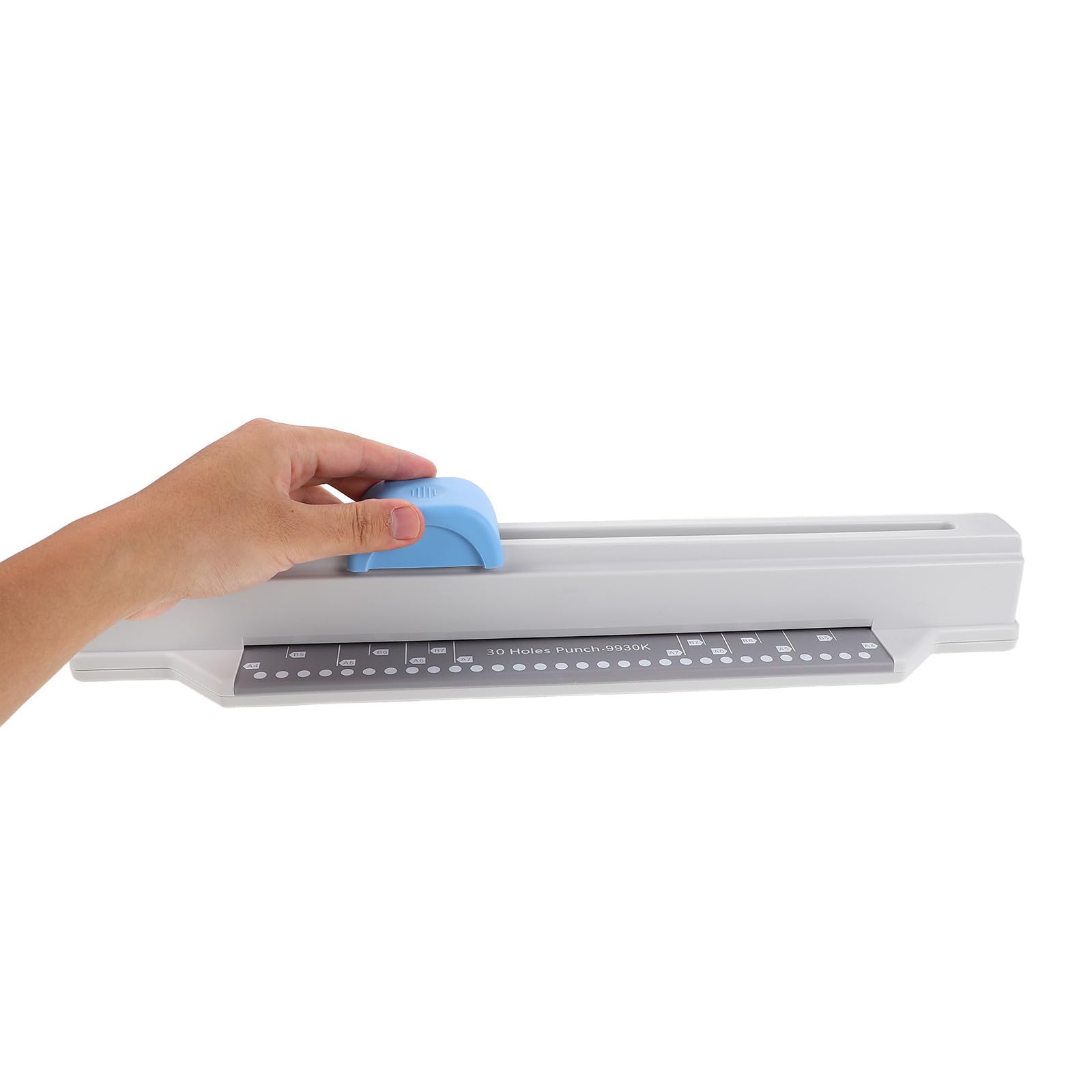 5 Fogli Perforatore Carta Portatile a 30 Fori Capacità 5 Fogli, Struttura in Abs e Metallo, Funzionamento Semplice per Ufficio e Casa