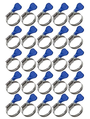 GLUN® 3 to 19mm Size Hose Clamp Steel Water Pipe Clamp with Fresh Plastic Turn Key Clamp Gear (25) (B0CV3R8DDK) Amazon Price History, Amazon Price Tracker