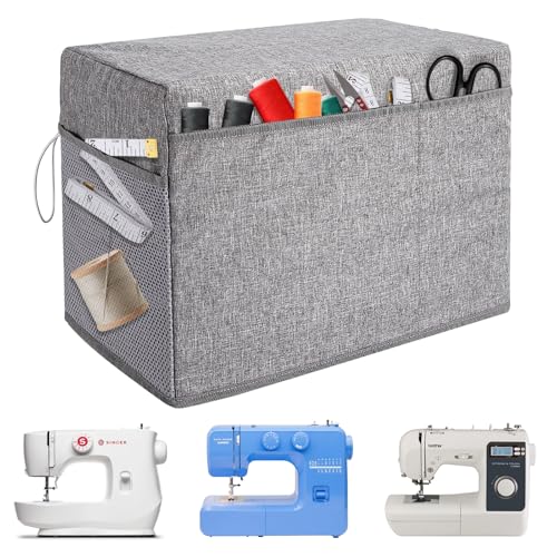 Sewing Machine Cover Dust Cover,Dustproof Resistant Protective Quilted Polyester Carrying