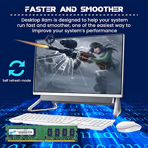 Image of EVM 2GB DDR2 Desktop RAM 667MHz Long-DIMM - 1.8V Low Voltage, 240-PIN Pin, Intel & AMD Compatible, High-Speed PC Memory Upgrade - 10 Year Warranty (EVMT2G6670U86P)