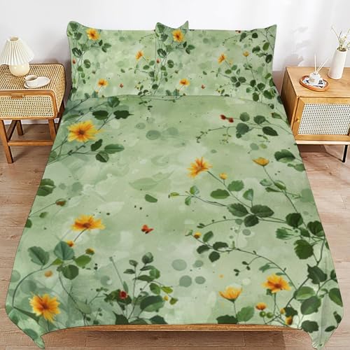 Parure de lit réversible 3 pièces en microfibre rose avec taies - 2
