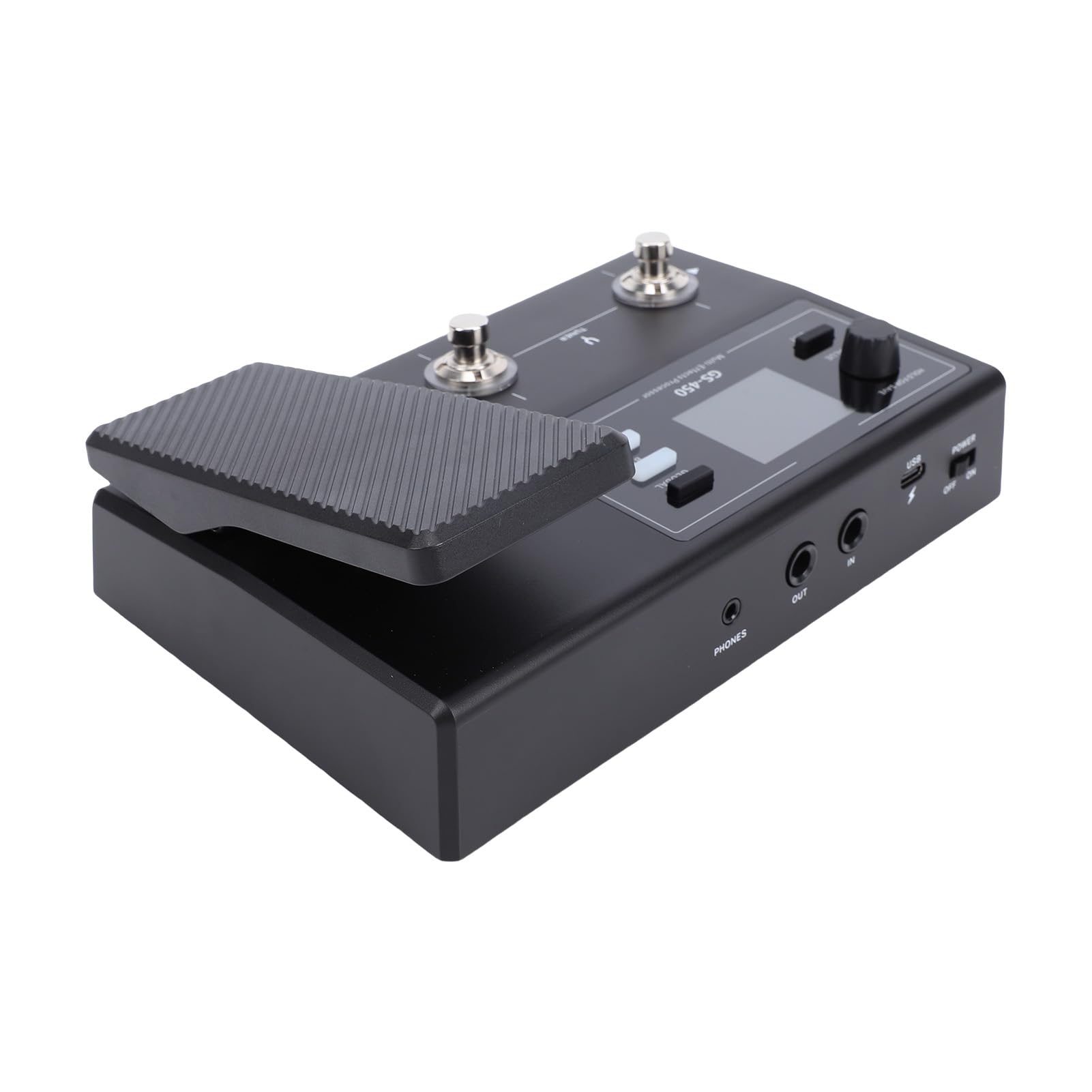 RiToEasysports Pedal de Efectos de Guitarra, Procesador Multiefectos con Sonido de 24 Bits, 8 Módulos, 100 Preajustes, Batería Incorporada, Pantalla LCD, para Guitarra Eléctrica, Pedaleras