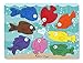 Melissa & Doug 19003 Puzzle in Legno a Forma di Pesci Colorati, 8 Pezzi, Modelli/Colori Assortiti, 1 Pezzo